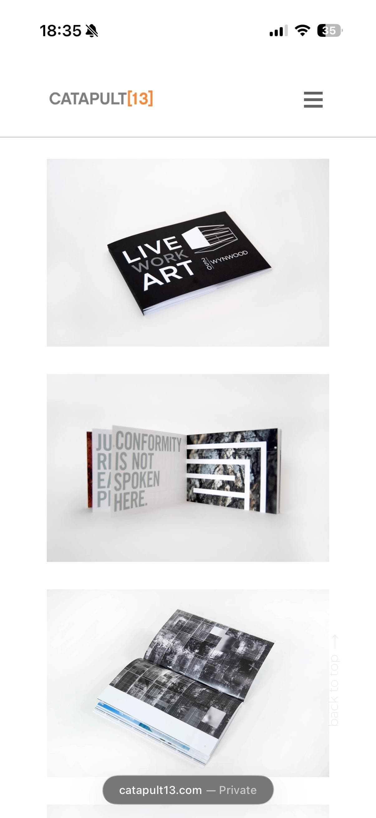 Catapult13 mobile screenshot