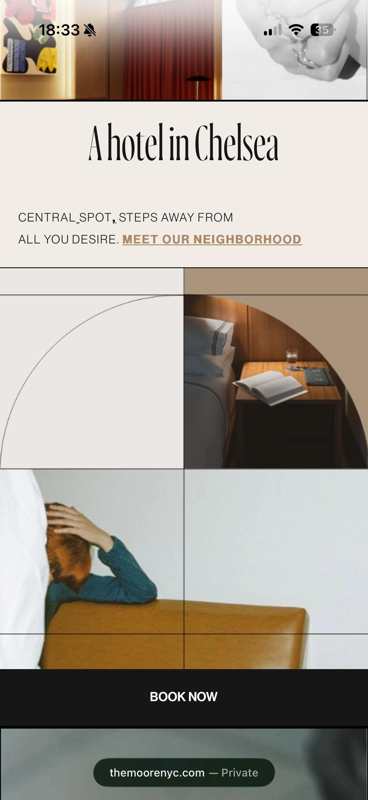 The Moore NYC mobile screenshot